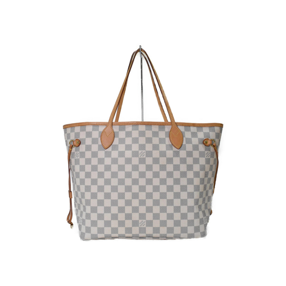 LOUIS VUITTON Neverfull Damier Azur White Ivory White Canvas Tote Bag Mothers - Picture 2 of 9